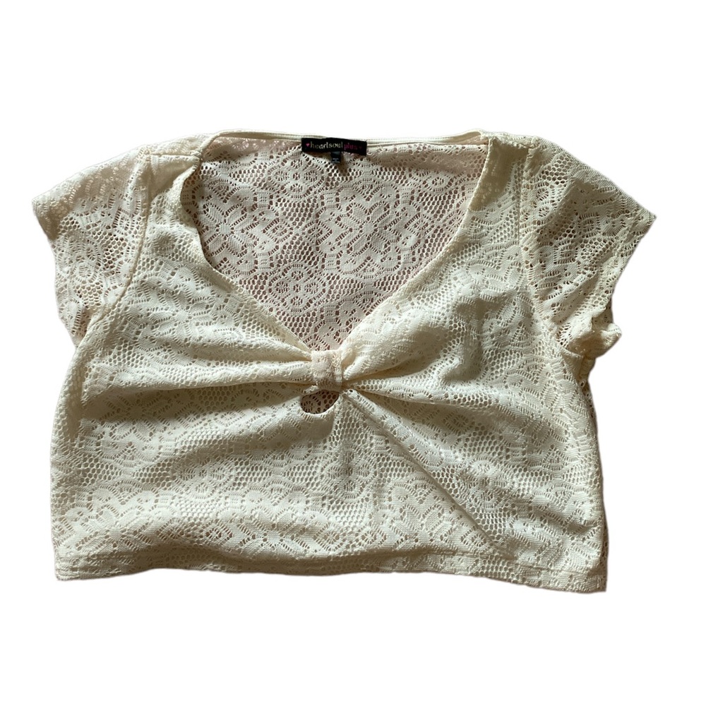 NWOT lace ish crop top size 1X